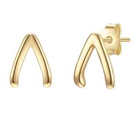 Glanzstücke München Ohrstecker Sterling Silber in Gelbgold 7,9 mm Damen