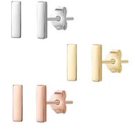 Glanzstücke München Ohrstecker Sterling Silber in Silber/Gelbgold/Roségold 7,6 mm Damen