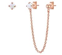 Glanzstücke München Ohrstecker Sterling Silber Opal (synth.) in Roségold 35,6 mm Damen