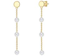 Glanzstücke München Ohrstecker Sterling Silber Süßwasser-Zuchtperle in Gelbgold 45,0 mm Damen