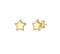 Glanzstücke München Ohrstecker Stern aus Sterling Silber in gelbgold 5,4 mm Damen