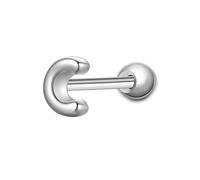 Glanzstücke München Piercing Buchstabe C aus Sterling Silber in silber 4,3 mm Damen