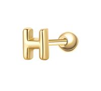 Glanzstücke München Piercing Buchstabe H aus Sterling Silber in gelbgold 3,8 mm Damen
