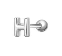 Glanzstücke München Piercing Buchstabe H aus Sterling Silber in silber 3,8 mm Damen