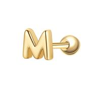 Glanzstücke München Piercing Buchstabe M aus Sterling Silber in gelbgold 3,8 mm Damen