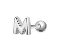 Glanzstücke München Piercing Buchstabe M aus Sterling Silber in silber 3,8 mm Damen