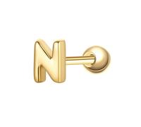 Glanzstücke München Piercing Buchstabe N aus Sterling Silber in gelbgold 3,9 mm Damen