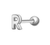 Glanzstücke München Piercing Buchstabe R aus Sterling Silber in silber 3,8 mm Damen