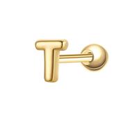 Glanzstücke München Piercing Buchstabe T aus Sterling Silber in gelbgold 4,4 mm Damen