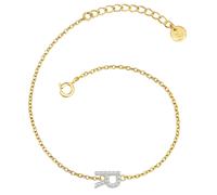 Glanzstücke München - Armband Buchstabe R Sterling Silber Zirkonia in Gelbgold Armbänder & Armreife 1 ct Damen