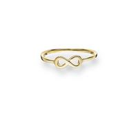 GLANZSTÜCKE MÜNCHEN Damen-Ring Infinity Sterling Silber gelbvergoldet - Infinityring Unendlichkeits-Zeichen Ring Goldring Ring mit Symbol