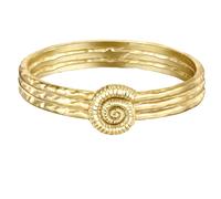 Glanzstücke München - Ring Muschel Sterling Silber in Gelbgold Ringe Damen