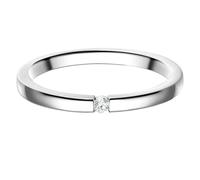 Solitärring GLANZSTÜCKE MÜNCHEN "GSM394" Gr. 50, silber, Fingerringe, Damen, 50, Silber 925 (Sterlingsilber), aus Sterling Silber (67829141-50) silber