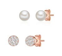 Glanzstücke München Damen Ohrstecker gold / perlweiß / transparent, Größe One Size, 6579541 Gold / Perlweiß / Transparent One Size