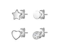 Glanzstücke München Schmuck-Set 925er Silber 4,5/3,9/5,0/3,8 mm Damen