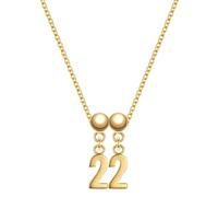 Glanzstücke München Schmuckset Zahl 22 aus Sterling Silber in Gelbdold 45,0 cm Damen