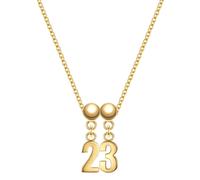 Glanzstücke München Schmuckset Zahl 23 aus Sterling Silber in Gelbdold 45,0 cm Damen