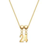Glanzstücke München Schmuckset Zahl 24 aus Sterling Silber in Gelbdold 45,0 cm Damen