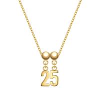 Glanzstücke München Schmuckset Zahl 25 aus Sterling Silber in Gelbdold 45,0 cm Damen