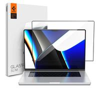 Glas für die Schutzhülle Spigen Glas.tR Slim FC MacBook Pro 14" 2021-2025, schwarzer Rahmen