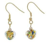 Glass Of Venice Kleine Herz-Ohrringe aus Muranoglas, mehrfarbiges Konfetti