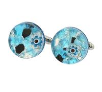 Glass Of Venice Venetian Classic Manschettenknöpfe rund - Aqua Purple