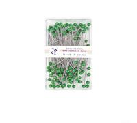 GlassHeadPinsforSewing,100pcsAssortedColorDressmakingTailorPinswithPlasticBox,45mmHemmingCraftPinforWeddingCorsage,Sticking,HijabFixingandDailySewingProjects(Green)