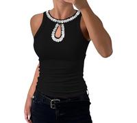 Glattes, ärmelloses Oberteil für Damen, dehnbar, bequem, Weihnachtspyjama für Damen, Fliege, Langarm-Shirt, Hose, Satin, Seide, lustige Grafik, 2-teiliges Pyjama-Set, Nachtwäsche, 25. Geburtstag, Tops