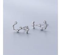 GLDW Ohrringe Silber, Zwölf Konstellationen Skorpion Mit Eingelegtem Zirkonia S925 Sterling Silber Hypoallergen Ohrstecker Exquisiter Schmuck Für Frauen Damen Mädchen