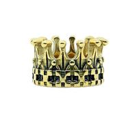 GleaMora Vintage Edelstahl Männer Kronenring Minimalistische verstellbare Ins Stil Ring Personalisierter Valentinstag Daily Casual Ring