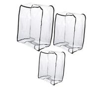 GLEAVI 3 Stück Gepäckset Kofferschutzhülle aus Verstärktem PVC Halbtransparent Staubschutz für Reisegepäck (20 22 24 Zoll