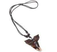 GLEAVI Punk Haifischzahn Halskette Verstellbar Gewundener Zahn Anhänger Unisex Modeschmuck für Alltag und Party