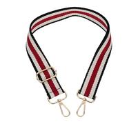 GLEAVI Verstellbarer Breiter Taschengurt aus Polyester Ersatz Schulterriemen für Umhängetaschen und Reisetaschen Schwarzer Crossbody Gurt mit Metallhaken