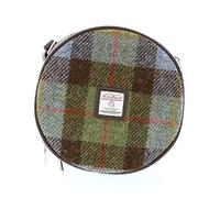 Glen Appin Bannock Kleine Harris Tweed Runde Umhängetasche LB1204, Farbe 15 Blue Check, Small