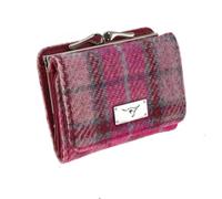 Glen Appin Damen Geldbörse LB2113 Harris Tweed Kariert Vibrant Pink S Casual Unisex Erwachsene Alltagstauglich Führerscheinfenster Mehrere Kartenklappen