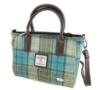 Glen Appin Damen Harris Tweed Kleine Tragetasche Brora, Türkis