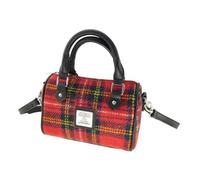 Glen Appin Harris Tweed 'Kilbride' Mini-Bowling-Tragetasche, Col 24 Red Check, s