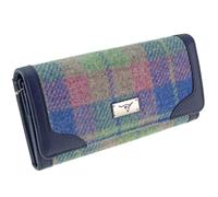 Glen Appin of Scotland Harris LB2000-COL135 Geldbörse aus Tweed Bute, lang, zartes Blau und Pink, rose