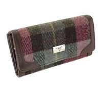 Glen Appin Harris Tweed LB2000 Damen Bute Faltbörse, Col137 Green Purple, S, Casual
