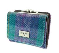 Glen Appin Harris Tweed LB2113 Geldbörse für Damen, klein, Farbe 79 Türkis kariert, S, Casual