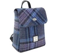 Glen Appin Harris Tweed 'Tummel' Mini Rucksack, Col143 Stewart, Blau und Violett, Einheitsgröße