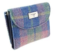 Glen Appin Jura Damen Harris Tweed Small Wallet LB2002, Col135 Blau-Pink, S, Casual