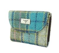 Glen Appin LB2002 Damen Harris Tweed Small Wallet, Farbe 122 türkis kariert, S, Casual