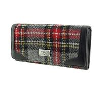 Glen Appin of Scotland Harris Tweed Bute Geldbörse, lang, Grau / Rot, Tartan LB2000-COL96