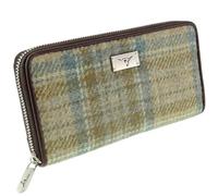 Glen Appin of Scotland Harris Tweed Staffa Geldbörse mit langem Reißverschluss in Beige Stewart LB2100-COL132