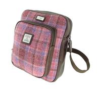 Glen Appin Of Scotland Harris Tweed Umhängetasche, Col 103 Pink Check, m