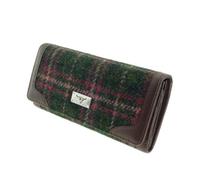 Glen Appin of Scotland LB2000 Harris Tweed Damen Bute Faltbörse, Col 107 Green Plum Check, One size