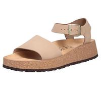 GLENDA (PAPILLIO) - SANDALO IN PELLE DA DONNA PLANTARE IN SUGHERO E LATTICE 38/SANDCASTLE-N