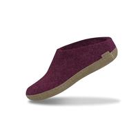 glerups dk B Slipper Unisex - Erwachsene Filz-Slipper, Damen,Herren Huettenschuhe, kuschelig Winter Unisex Maenner,Cranberry,42 EU / 8 UK