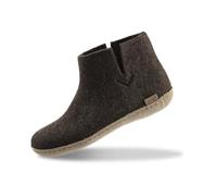 Glerups Filz Hausschuhe für Herren und Damen (Größe 39) | Komfortable Hausstiefel Mit Weicher Ledersohle | Filzstiefel für Winter | Comfortable Slippers
